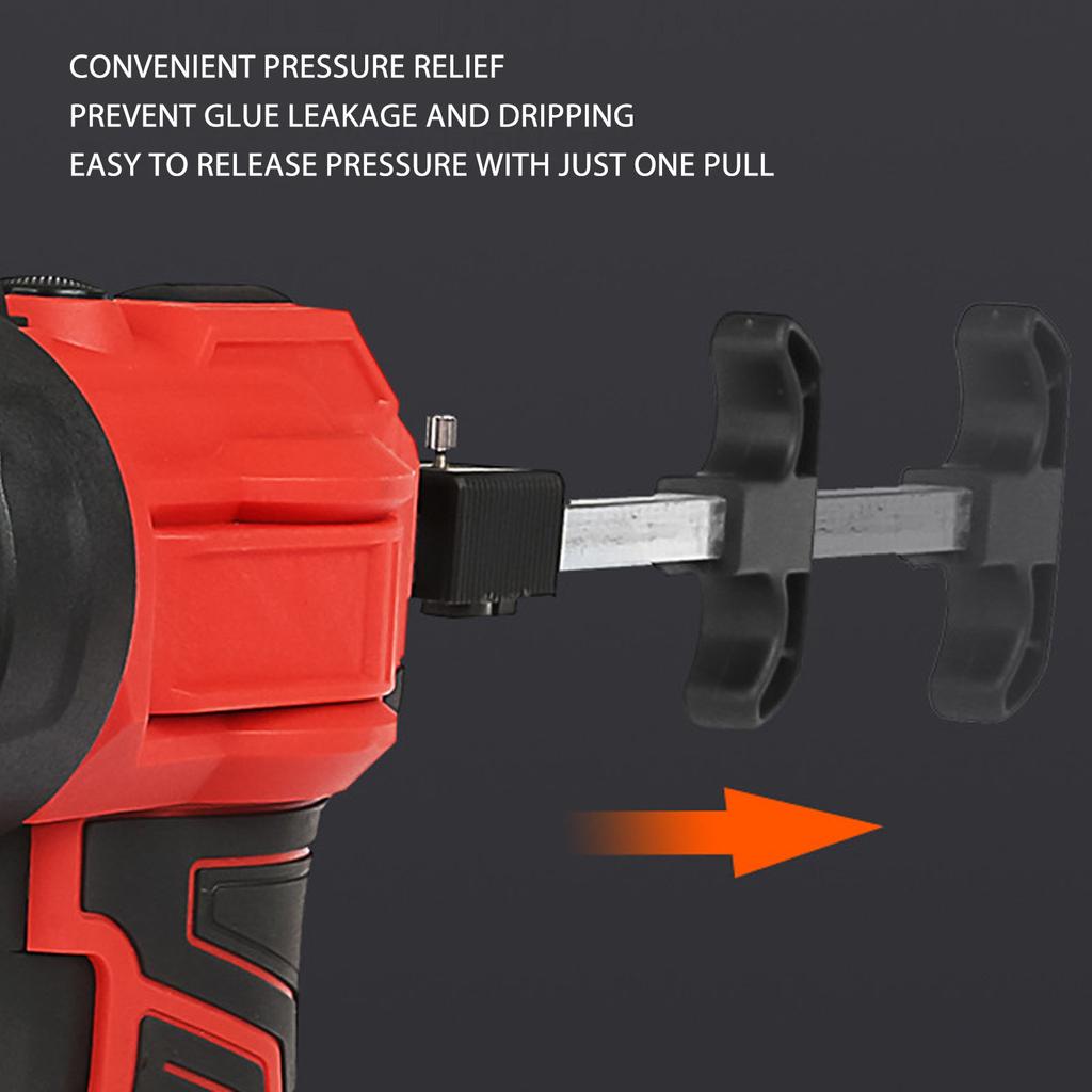 Electric Glue Gun Cordless Caulking Gun Rechargeable 4 Speed Adjustable Electric Caulk Gun W/ LED Light for Home Renovations DIY