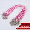 Black Leather Necklace Cord with Lobster Clasp for DIY Jewelry