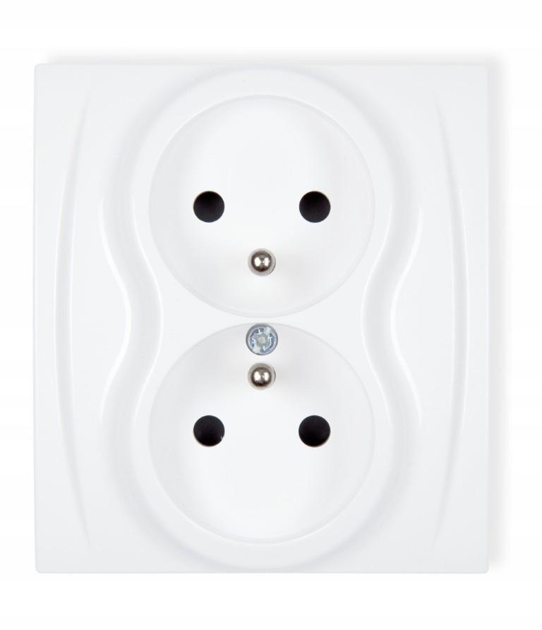Double Wall Socket 16A With Grounding, 1 Piece