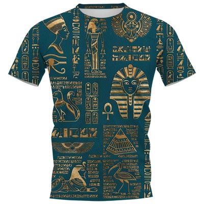 HX Eye of Horus T-shirts Ancient Egypt Culture Pharaoh 3D Printed Graphic T Shirts Casual Shirts Tees Hip Hop Tops S-7XL