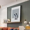 Simple Nordic Art Modern Style Penguin Color Block Blank Light Luxury Poster Home Background Wall Decoration Painting No Frame