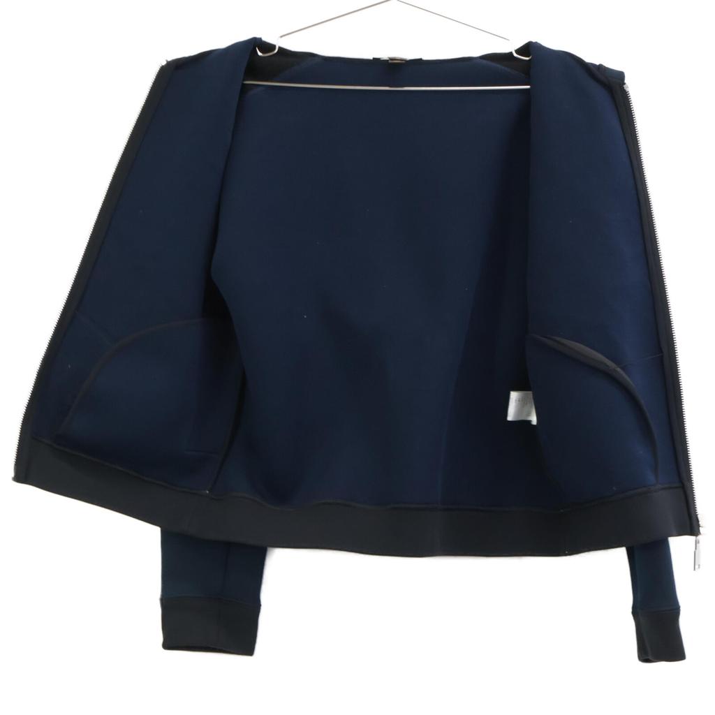 Louis Vuitton Excellent Condition FDVB06QTS Bonded Patent Flower Print Zip-Up Hoodie Tops M NavyUsed