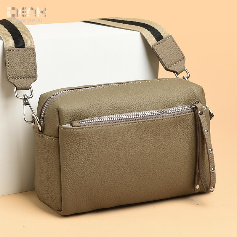 Leather women's bags new trendy fashion first layer cowhide soft shoulder messenger bag