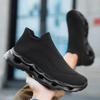 Fashion Men Sports Running Black Jogging Shoes Casual Sneakers Brown Outdoor Breathable Mesh Women Light Shock-absorption Black 36-47