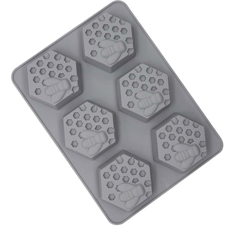 6-гнездная силиконовая форма для мыла Bee Soap Form, легко извлекаемая из формы, мыло ручной работы для мыловаров своими руками