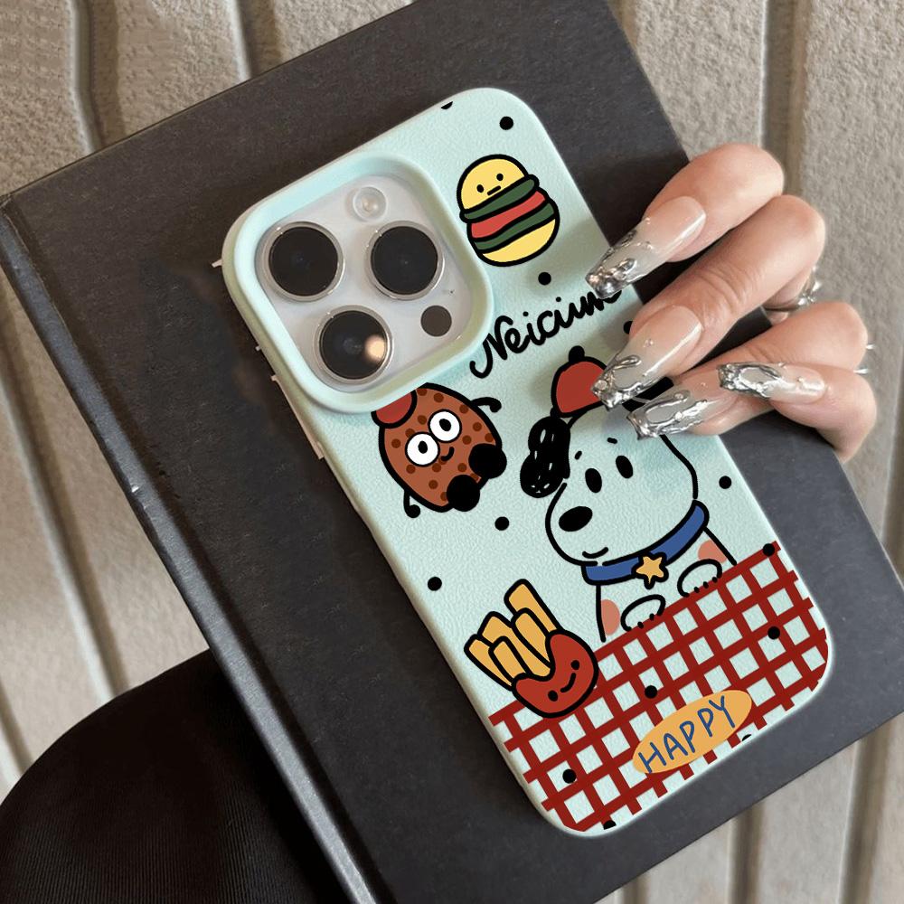 Phone Case for iPhone 11 13 Case iPhone 12 14 15 16 Pro Max 12 Pro 15 Plus 16 Pro Leather Painted Waterproof Drop-proof and Wear-resistant Cartoon