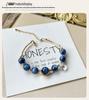 Adjustable Kyanite Crystal Bracelet for Women – Natural Blue Beaded Gift