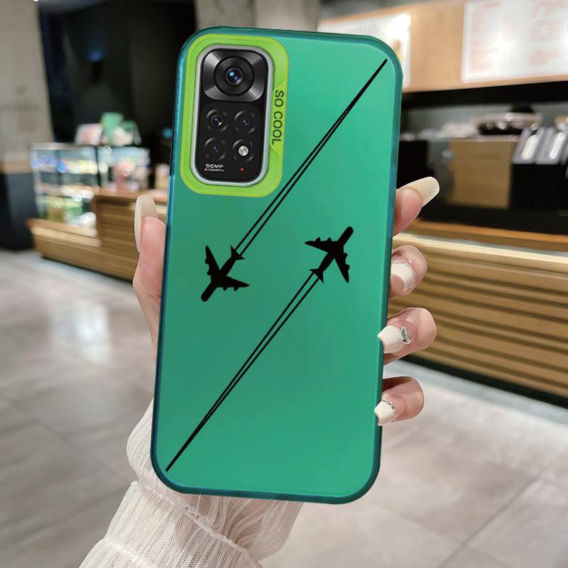 For Redmi Note 11 11S 14 13 Note14 Note13 Pro 5G 4G Case Shockproof TPU Soft Bumper Hard Back Cover Love Heart Aircraft Fundas