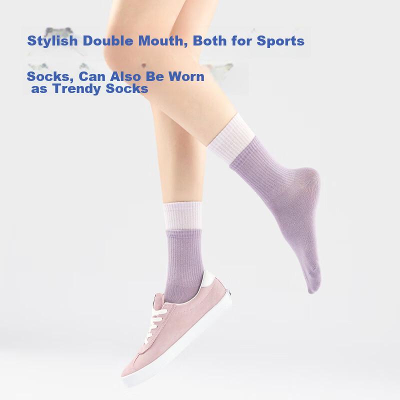 4 Pairs of Men's Socks, Sweat-Absorbing, Odor-Resistant, Casual, Breathable Mid-Calf Socks