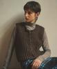 Aueonoseuteljia Real Handmade Crop Knit Vest_Brown