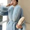 Natural Real Fox Fur Collar Cuff Set Winter Women Warm Scarf Genuine Fur Trimming For Parka Coat Hood Luxury Fluffy Decor Shawl