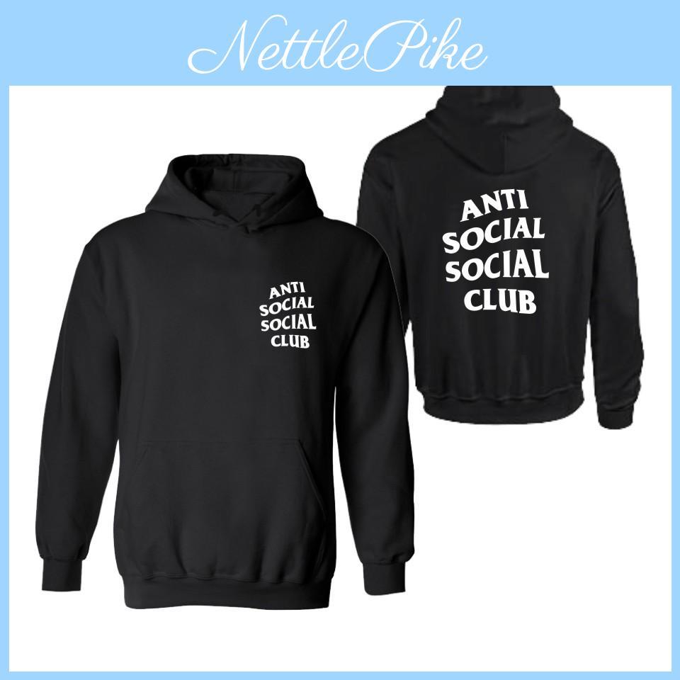 Anti Social Social Club Unisex Hoodie New Long Sleeve Hood Sweater Sweatshirt