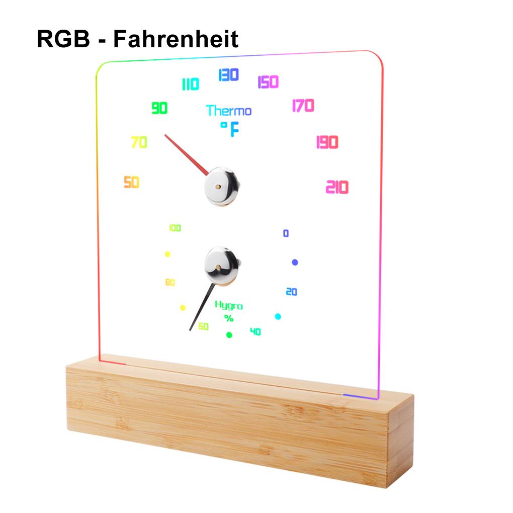 2-in-1 Innen-Holz-Thermo-Hygrometer Thermometer Hygrometer Dampfbad Saunaraum Zubehör