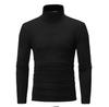 Hoge Nek Lange Mouwen T-shirt voor Mannen Slim Fit Basis Shirt Top