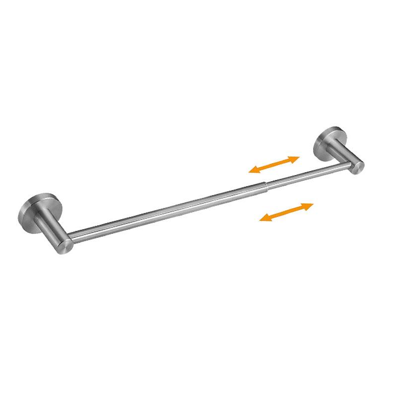 Retractable Towel Rack, Bathroom Storage Rack, Stretchable, Adjustable Towel Rod, Single Pole, 40cm-65cm, 304