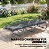 Pallet Cushion Removable Seat Cushion with Fastening Straps Pallet Pad for Most Loungers 198x65x13cm Dark Grey