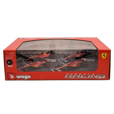Bburago Edición 2024 Escala F1 Ferrari Charles Leclerc Juego de 4 Coches de Modelo de Fundición a Presión 1/43 #16 (Sin casco) / (Ensamblado) 18-36848