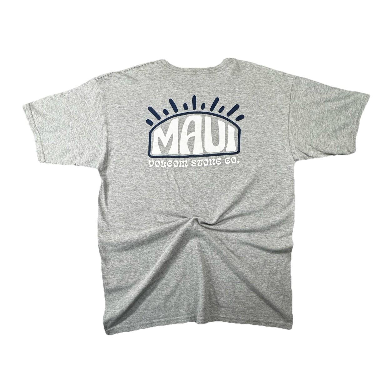 Volcom MAUI Surf Shop Hawaii Graphic T Shirt Gray Mens Large -515 Unisex T-Shirt XXL