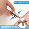 10/20Pcs 5-Ring Binding Spines Snap Split Binder Rings Plastic Round Loose-Leaf Rings Comb Folio Binder Stationery Office Supply