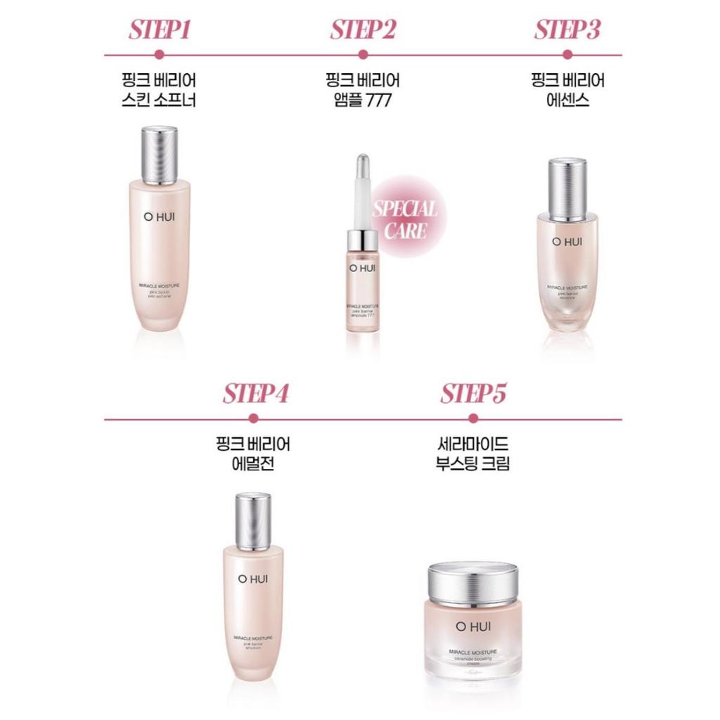 Ohui Miracle Moisture Special Set  (Softener 150ml + Emulsion 130ml + Cream 30ml)
