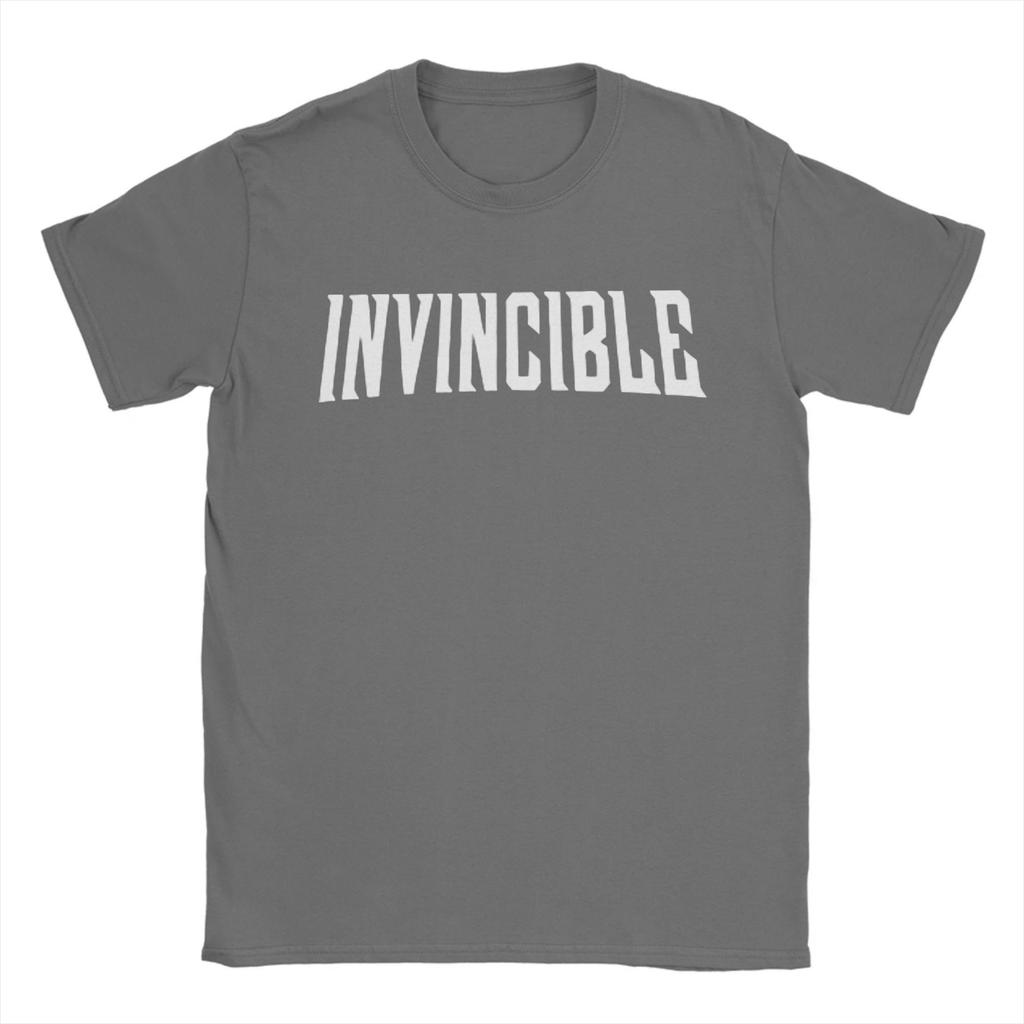 Men T-Shirt Invincible Comic Logo Unique Cotton Tee Shirt Short Sleeve  T Shirt O Neck Tops Graphic Printed
