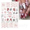 Source Nail Art Stickers, Christmas Gingerbread Man Snowflake Bow Light Strip Snowman Cartoon Nail Stickers