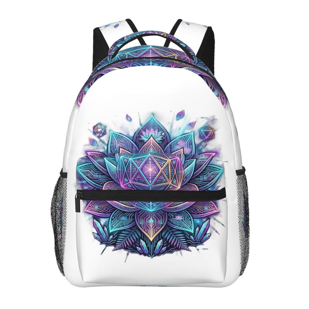 Mandala Lotus Flower Backpack Student Boys Girls BookBag Children School Bag Computer Shoulder Bags for Men Women