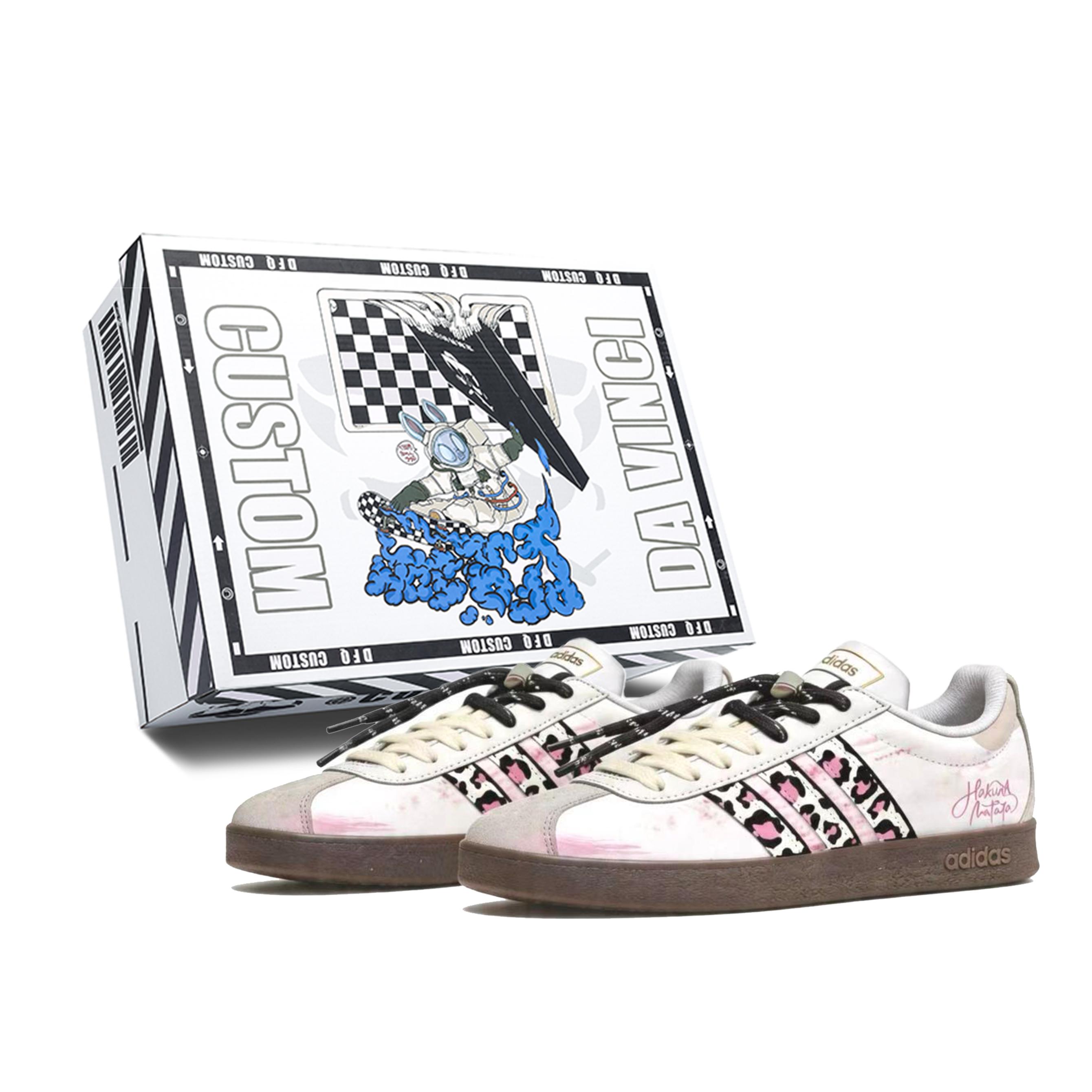 

Adidas Vl Court Classic Leopard Style, Box Low top Skateboard Shoes Unisex Pink JQ2470(TeamM--BOX) 44⅔