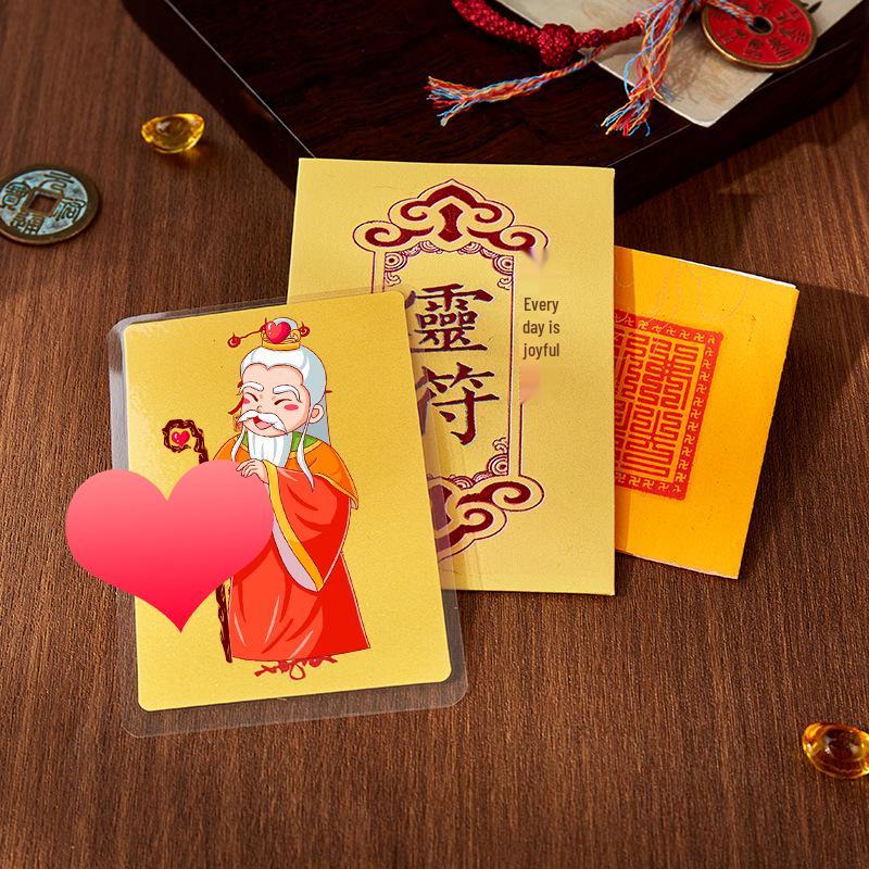 Hand-Painted Amulet: God s Blessing & Ghost Banishing with Smooth Card Basic Sealed