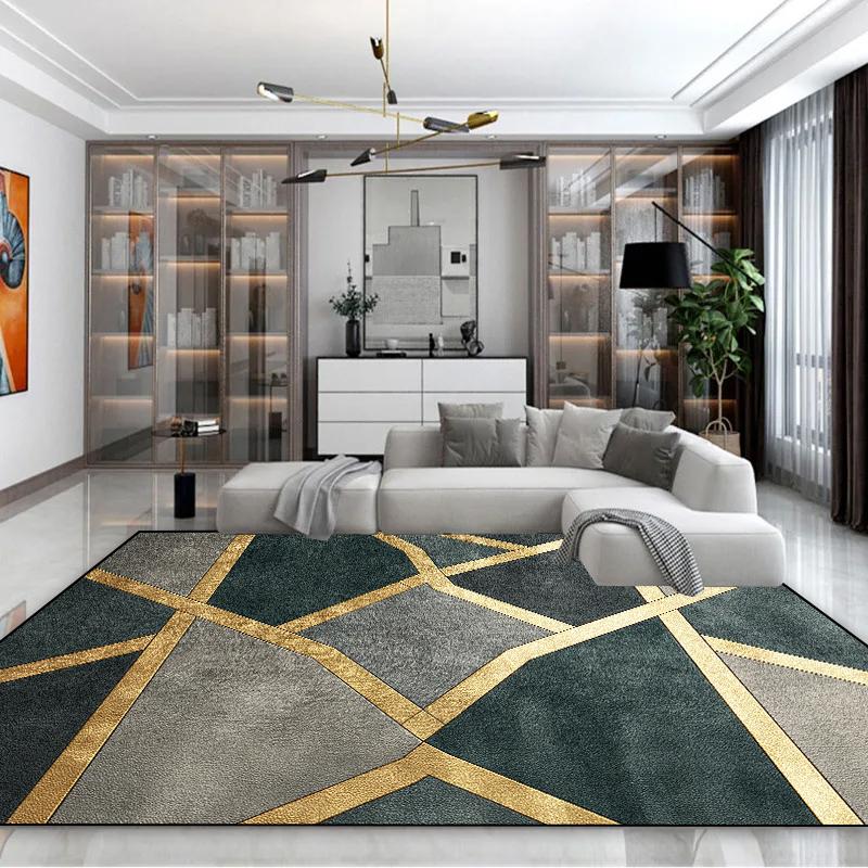 Modern Luxury Geometry Carpet Large Area Living Room Decoration Home Rugs Non-slip Sofa Coffee Table Mat Comfort Bedroom Rug