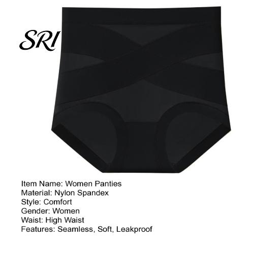 Comfortable High Rise Panties Leakproof Tummy Control Breathable High-Waisted Women Lightweight Leak Proof Underwear Seamless Comfort Body Shaper
