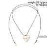 Salircon Vintage Irregular Geometric Hollow Round Pendant Necklace Women Adjustable Long Black Leather Rope Choker Charm Jewelry