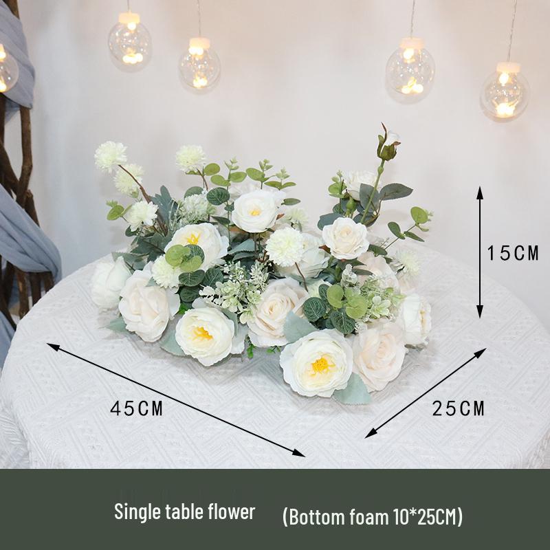 Pastorales Seidenblumenarrangement für Wohnzimmer oder Esstisch-Dekoration