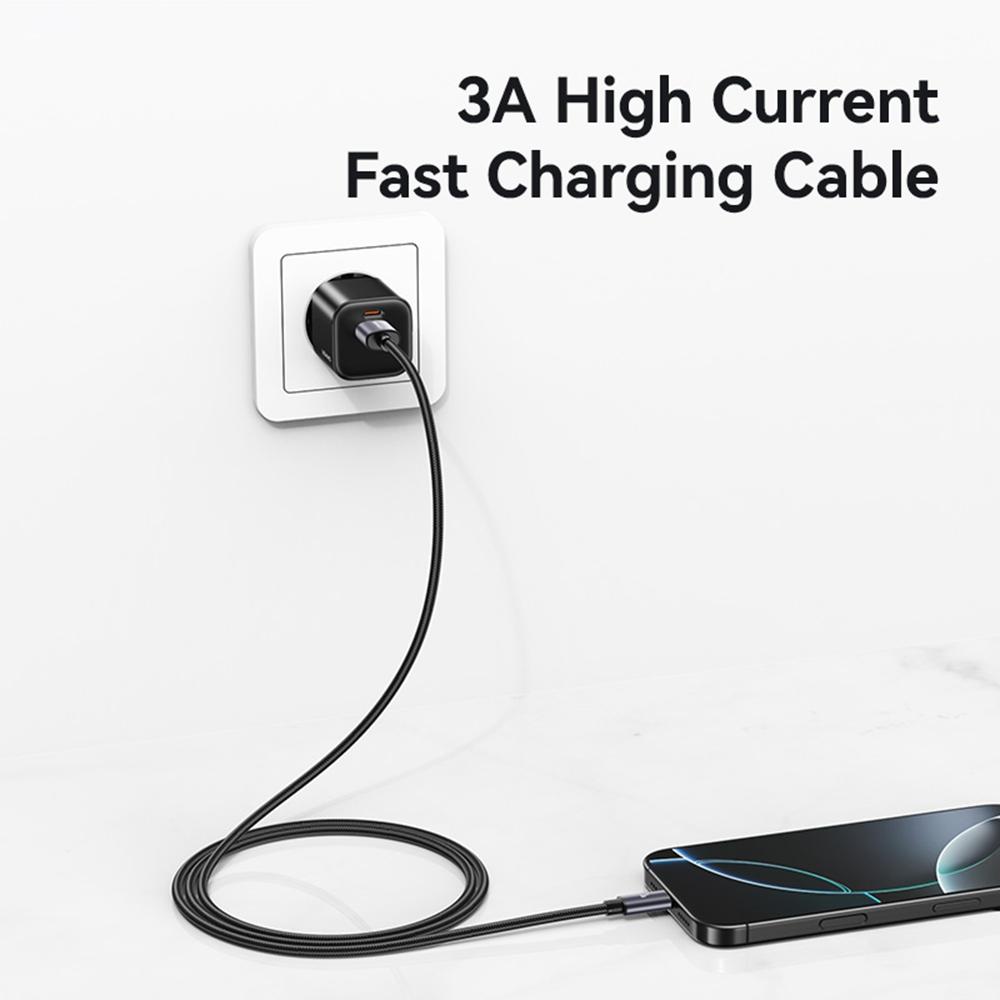 USAMS SJ767 U91 Type-C Cable 3A Fast Charging Data Cable 1m/18W Quick Charge Aluminum Alloy