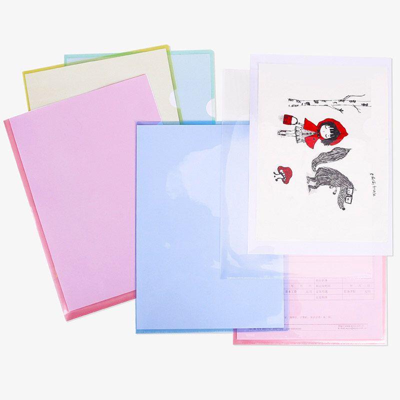 Transparent Folder Thickened File Bag Protective Cover Color Opening Students' Use Test Paper Folder Personal Interview Resume Film Wholesale Hot