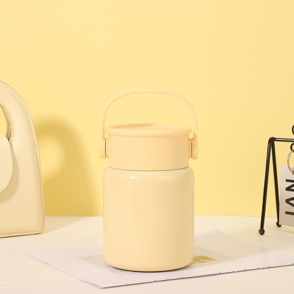 Creative Insulated Stainless Steel Thermos Cup Leak Proof Portable Thermos Bottle 500ml with Spoon Thermos Pot Office