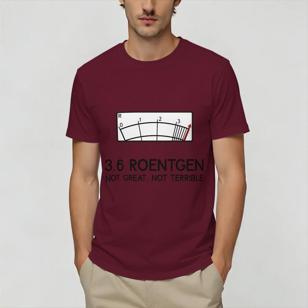 Chernobyl 36 Roentgen Unisex T Shirt Novelty Tees Short Sleeve O Neck TShirt 100 Cotton Summer Tops