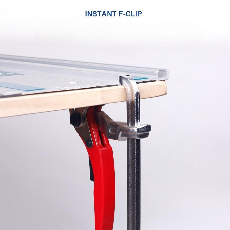 1PCS Alloy Steel Quick Ratchet Track Saw Guide Rail Clamp for MFT Table Guide Rail System Woodworking Clamp
