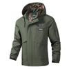European Men's Casual Hooded Windbreaker Jacket with Detachable Hood, Plus Size.