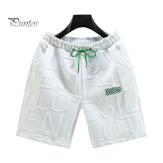 

Мужские спортивные шорты на шнурке, однотонные, прямые, с эластичной резинкой на талии, повседневная одежда, с карманами выше колена, летние пляжные шорты для мужчин M белый