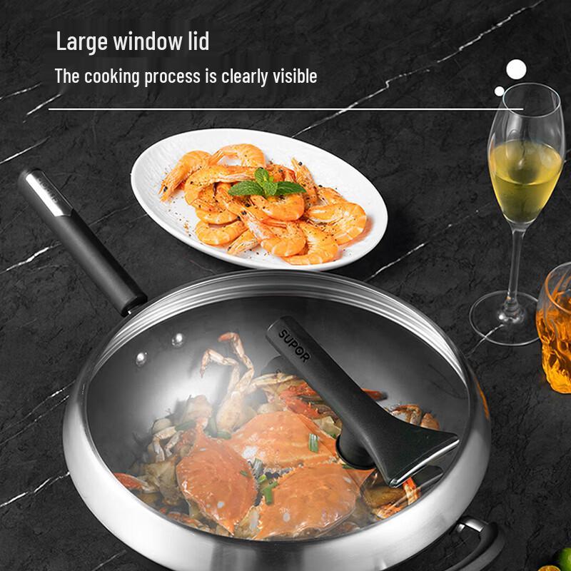 SUPOR True Non-Rust Series 32cm Cast Iron Wok
