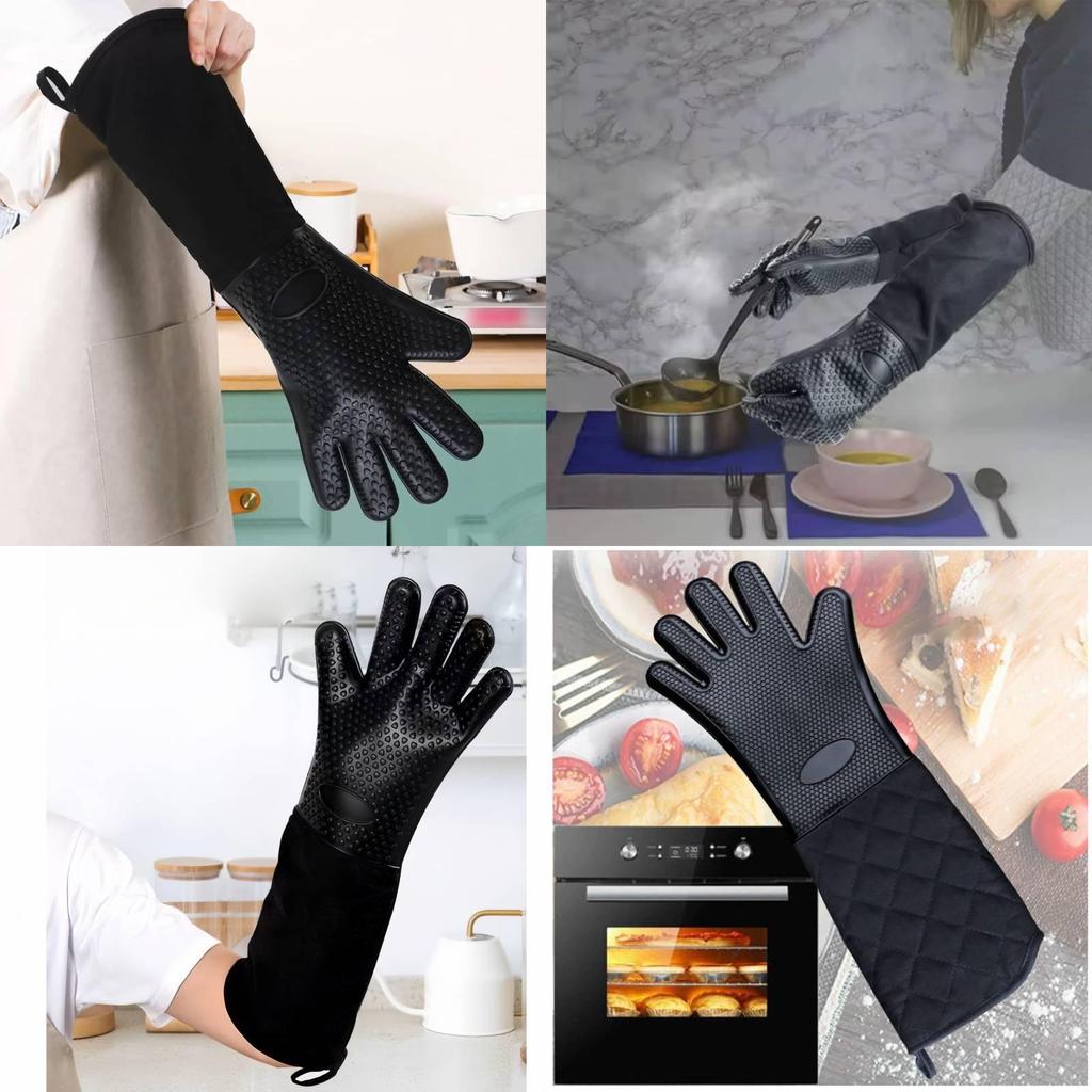Professional Silicone Baking Mitts With Non Slip Grip And Heat Insulation For Chefs And Home Cooks
