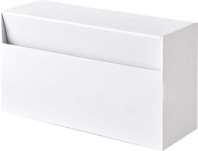 Yamazaki Board Tweezers Wall Paper Holder White Tower Paper Towel Case 5441 (Yamazaki) [Drystone Included] Approx. W24.5XD8.7XH13.5cm