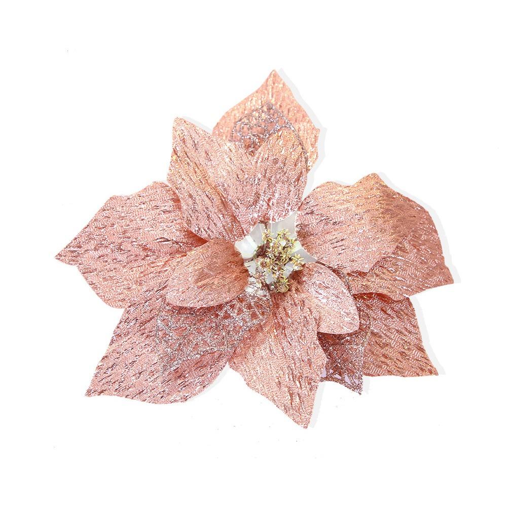 

Simulation Christmas Glitter Flower Large Christmas Tree Decorations Merry Christmas Party Decor розового золота
