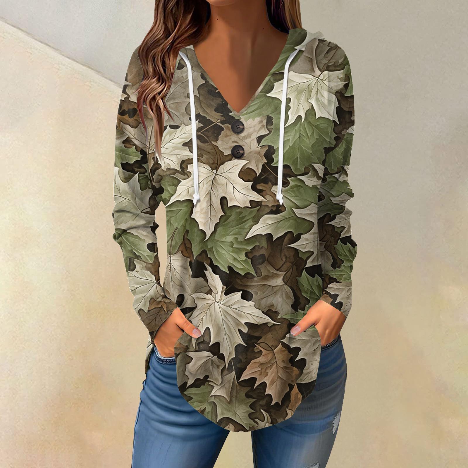 Женские повседневные модные однотонные толстовки с капюшоном на пуговицах и длинными — фото 3