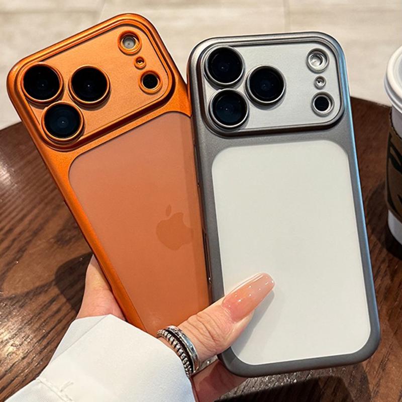 Luxury Matte Transparent Phone Case For iPhone 14 15 16 Pro Max 17Air Plus Shockproof Bumper Cases Cover