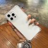 Applicable To Apple 16promax Mobile Phone Case 15 Four Corners Anti-drop Lanyard Hole 13 Soft Case Tpu Solid Color Simple