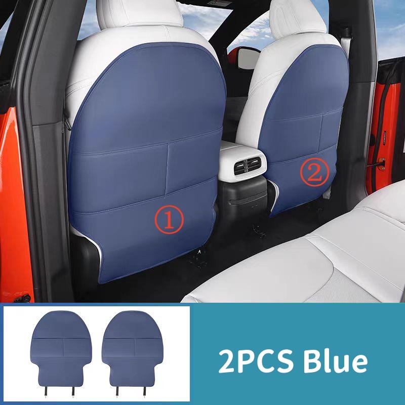 For Xpeng G6 2024 2023 Leather Seat Back Kick Protector, Backseat Kick Mat Seat Cover Waterproof Armrest Box Anti Kick
