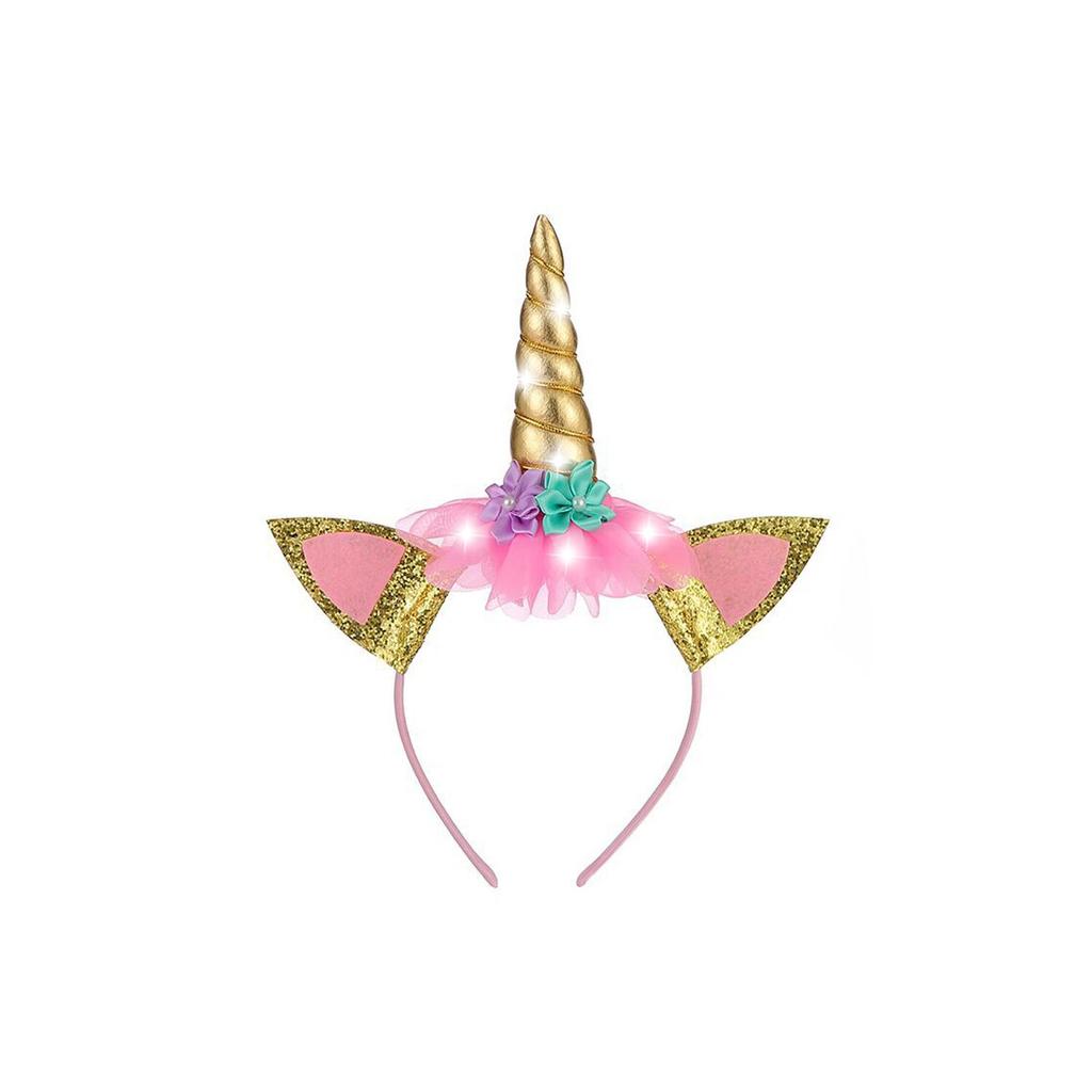 Girls Unicorn Light-up Dress with Accessories, Christmas Party Carnival Costume, 125-140cm