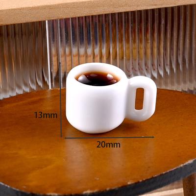 6Pcs/Set 1:12 Dollhouse Miniature Accessories Resin Coffee Drink Cup Model Simulation Water Cup Toy Doll House Decoration